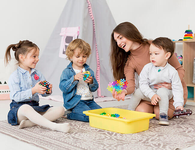 Children learning at Learning Hands Daycare
